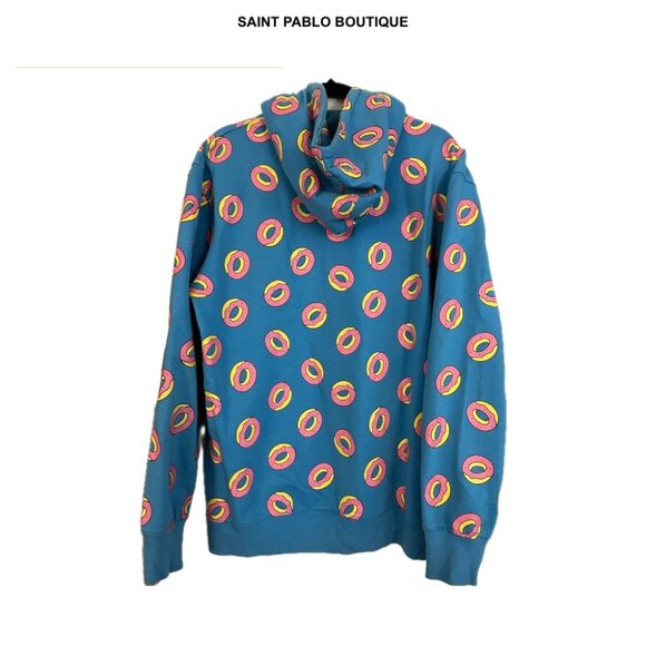 Odd Future OFWGKTA Blue All Over Donut Print Hoodie - Picture 2 of 3